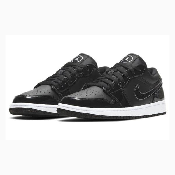 Nike Low SE ASW Kiiltonahka Nahkaiset All Star Tennarit Miesten Air Jordan 1 Mustat Valkoinen | JD-293QR