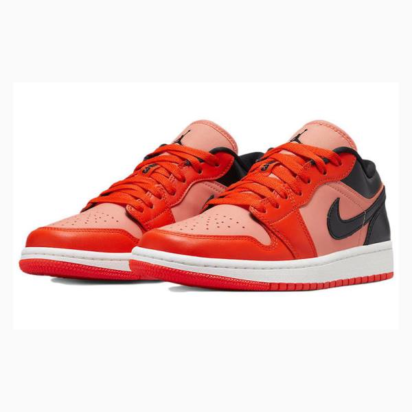 Nike Low SE Crimson Bliss Tennarit Naisten Air Jordan 1 Punainen Mustat | JD-395GN