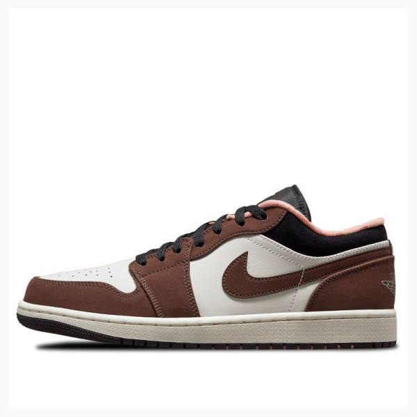 Nike Low SE Mocha Tennarit Miesten Air Jordan 1 Valkoinen Ruskea | JD-904CU