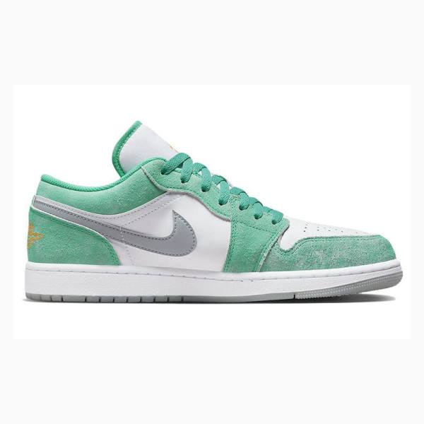Nike Low SE New Emerald Tennarit Miesten Air Jordan 1 Valkoinen Vihreä | JD-194QF