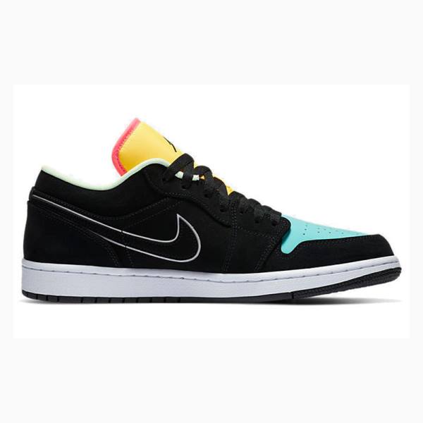 Nike Low SE Tennarit Miesten Air Jordan 1 Mustat Keltainen Vihreä | JD-382YR