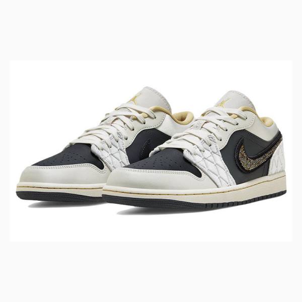 Nike Low SE Tennarit Miesten Air Jordan 1 Valkoinen Mustat | JD-471PU