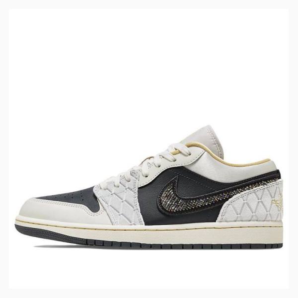 Nike Low SE Tennarit Miesten Air Jordan 1 Valkoinen Mustat | JD-471PU
