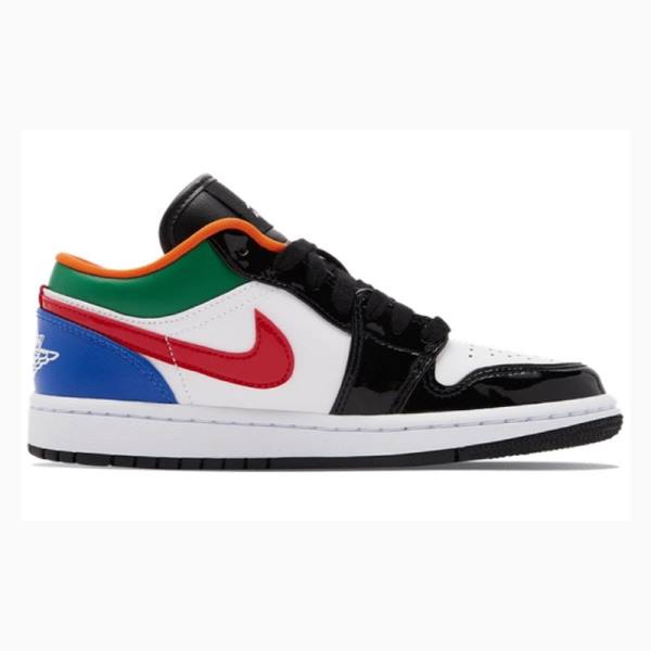 Nike Low SE Tennarit Naisten Air Jordan 1 Valkoinen Mustat Punainen Sininen | JD-980OH