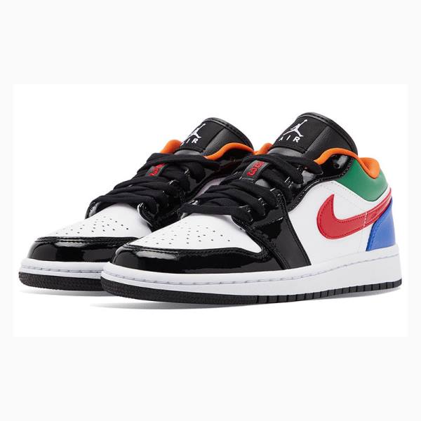 Nike Low SE Tennarit Naisten Air Jordan 1 Valkoinen Mustat Punainen Sininen | JD-980OH