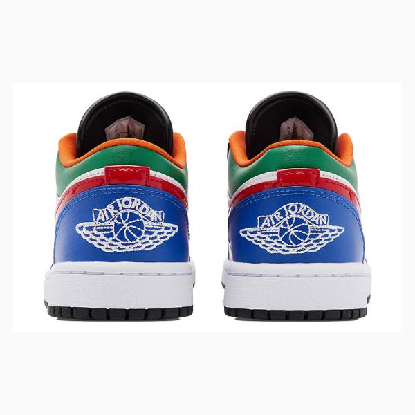 Nike Low SE Tennarit Naisten Air Jordan 1 Valkoinen Mustat Punainen Sininen | JD-980OH