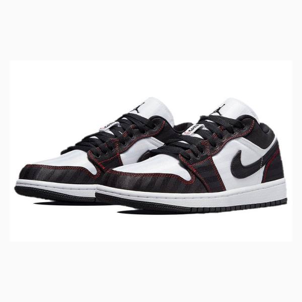 Nike Low SE Utility Tennarit Naisten Air Jordan 1 Valkoinen Mustat Punainen | JD-193HF