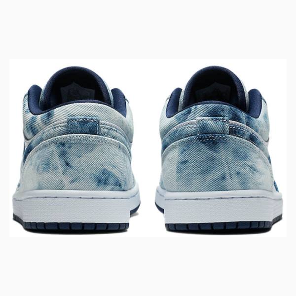 Nike Low SE Washed Denim Tennarit Miesten Air Jordan 1 Valkoinen Sininen | JD-756OX