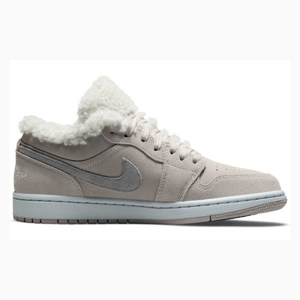 Nike Low Sherpa Fleece Tennarit Naisten Air Jordan 1 Harmaat | JD-295PK