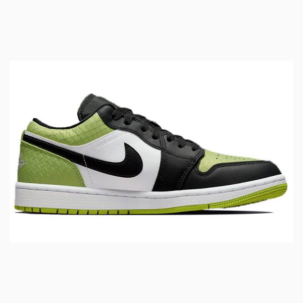 Nike Low Snakeskin Vivid Tennarit Naisten Air Jordan 1 Mustat Vihreä | JD-804ND
