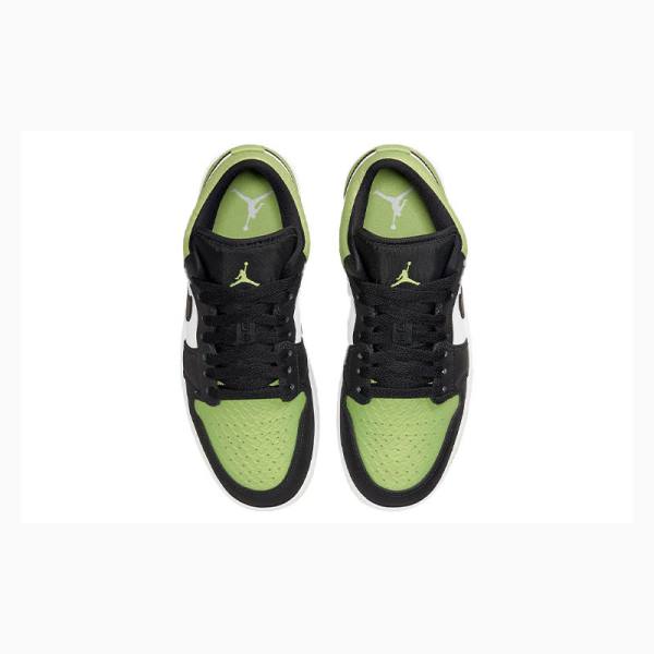 Nike Low Snakeskin Vivid Tennarit Naisten Air Jordan 1 Mustat Vihreä | JD-804ND
