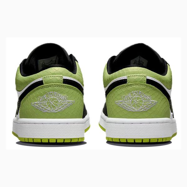 Nike Low Snakeskin Vivid Tennarit Naisten Air Jordan 1 Mustat Vihreä | JD-804ND