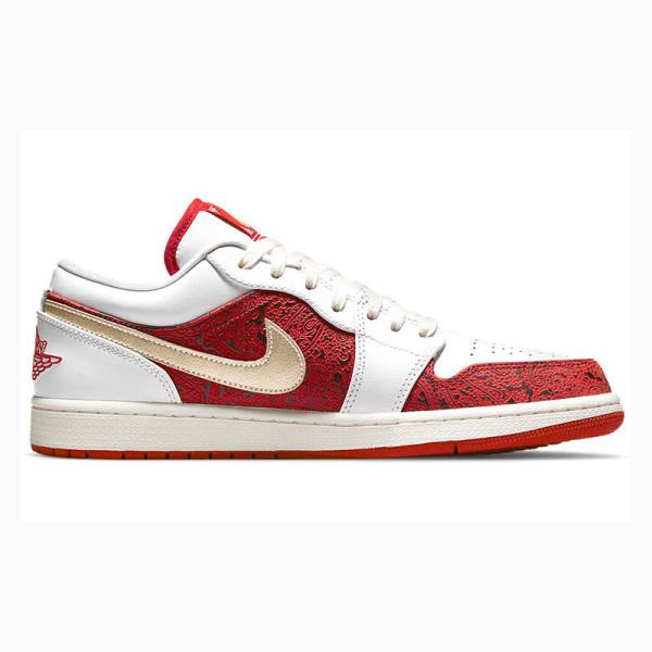 Nike Low Spades Tennarit Miesten Air Jordan 1 Valkoinen Punainen | JD-895CF