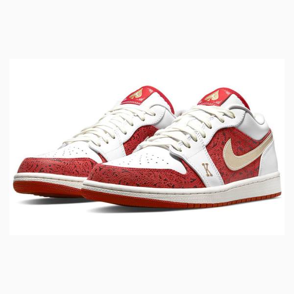 Nike Low Spades Tennarit Miesten Air Jordan 1 Valkoinen Punainen | JD-895CF