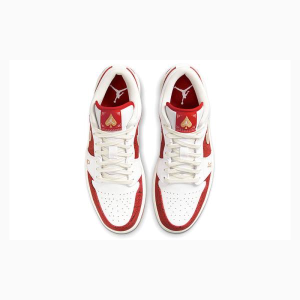 Nike Low Spades Tennarit Miesten Air Jordan 1 Valkoinen Punainen | JD-895CF
