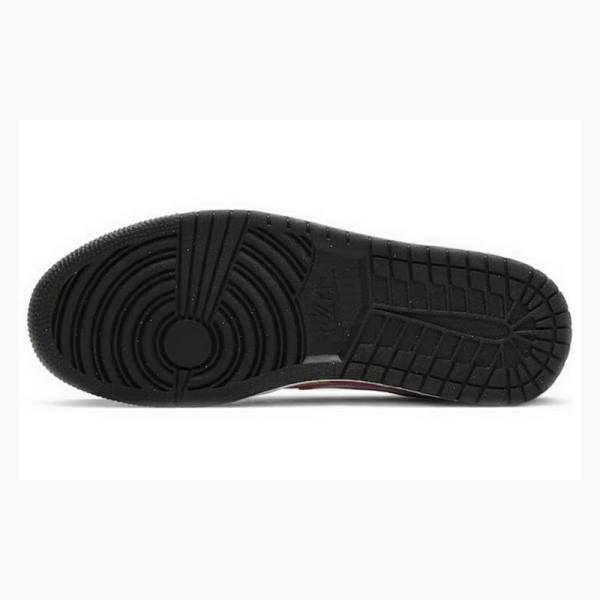 Nike Low Spray Paint Tennarit Miesten Air Jordan 1 Mustat Violetit Keltainen | JD-084WX