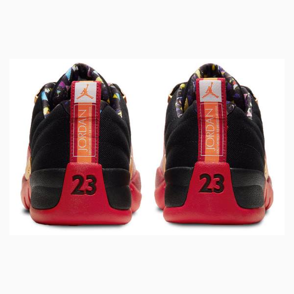 Nike Low Super Bowl Tennarit Miesten Air Jordan 12 Punainen Mustat | JD-705NG