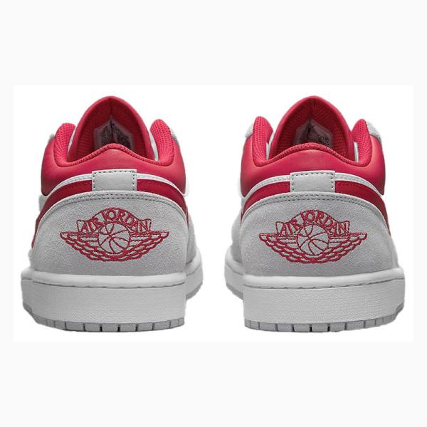 Nike Low Tennarit Miesten Air Jordan 1 Valkoinen Harmaat Punainen | JD-719CL