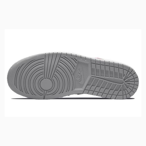 Nike Low Tennarit Miesten Air Jordan 1 Valkoinen Harmaat Punainen | JD-719CL