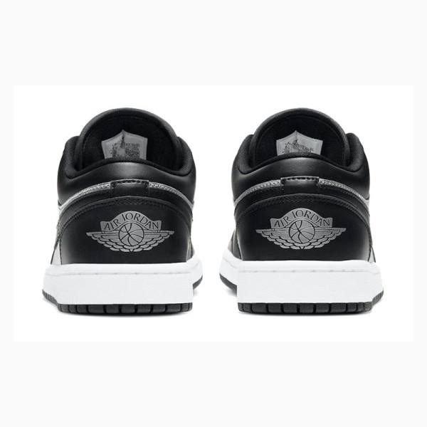 Nike Low Tennarit Naisten Air Jordan 1 Mustat Hopea | JD-017TW