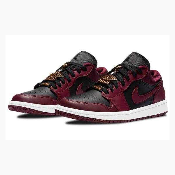 Nike Low Tennarit Naisten Air Jordan 1 Punainen Mustat | JD-128QL