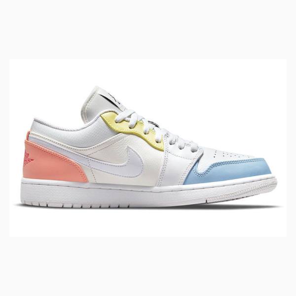 Nike Low To My First Coach Tennarit Miesten Air Jordan 1 Keltainen Sininen Pinkki | JD-983ZM