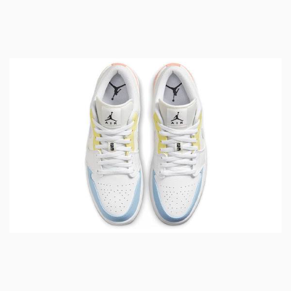 Nike Low To My First Coach Tennarit Miesten Air Jordan 1 Keltainen Sininen Pinkki | JD-983ZM