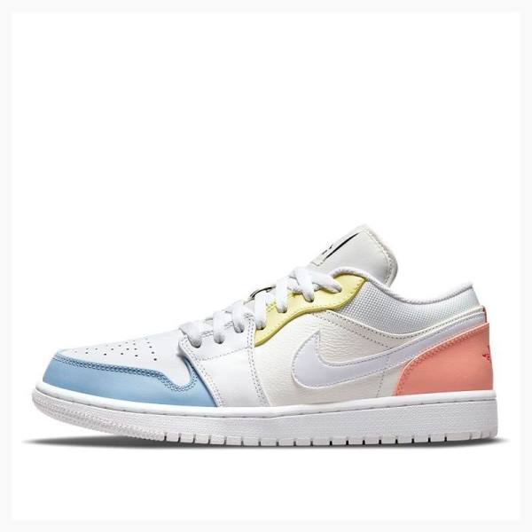 Nike Low To My First Coach Tennarit Miesten Air Jordan 1 Keltainen Sininen Pinkki | JD-983ZM