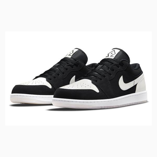 Nike Low-Top Tennarit Miesten Air Jordan 1 Mustat Valkoinen | JD-695KA