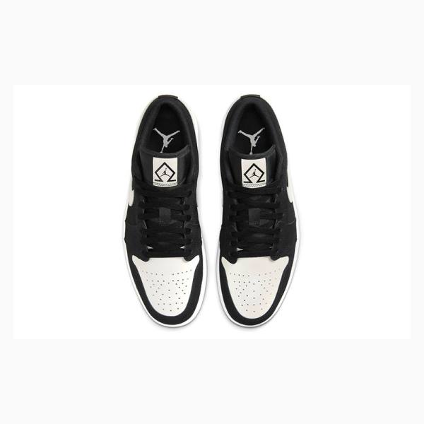 Nike Low-Top Tennarit Miesten Air Jordan 1 Mustat Valkoinen | JD-695KA