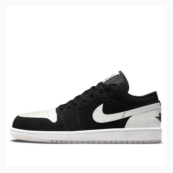 Nike Low-Top Tennarit Miesten Air Jordan 1 Mustat Valkoinen | JD-695KA