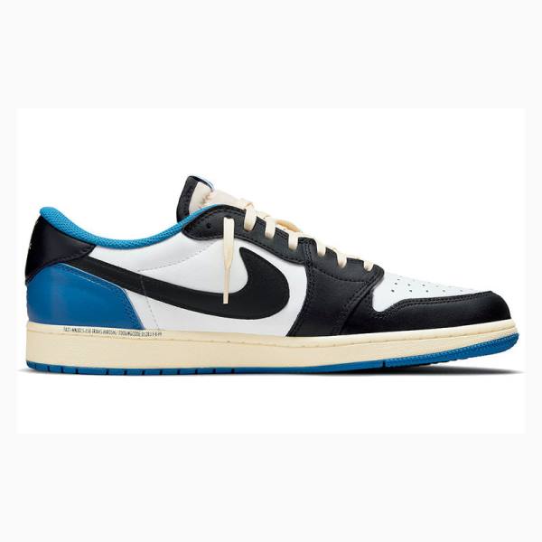 Nike Low Travis Scott x Fragment Tennarit Miesten Air Jordan 1 Sininen Mustat | JD-759QY