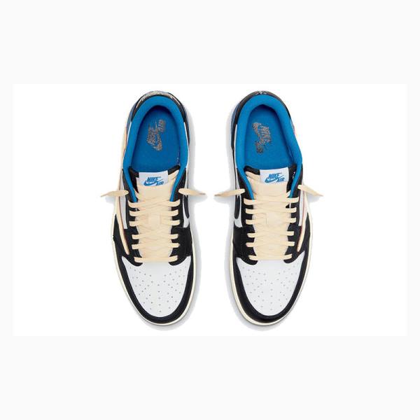 Nike Low Travis Scott x Fragment Tennarit Miesten Air Jordan 1 Sininen Mustat | JD-759QY