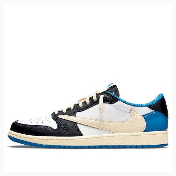 Nike Low Travis Scott x Fragment Tennarit Miesten Air Jordan 1 Sininen Mustat | JD-759QY