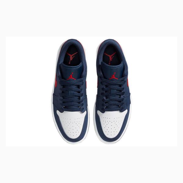 Nike Low USA Tennarit Miesten Air Jordan 1 Sininen Punainen | JD-765ZR
