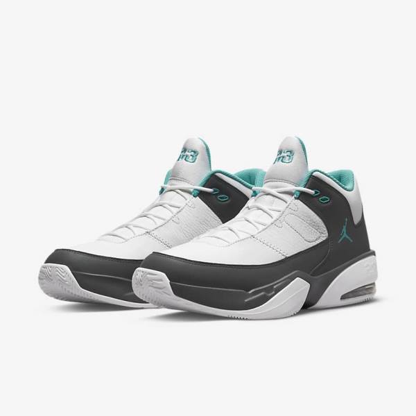 Nike Max Aura 3 Koripallokengät Miesten Air Jordan Valkoinen Harmaat Turkoosi | NK081JAM