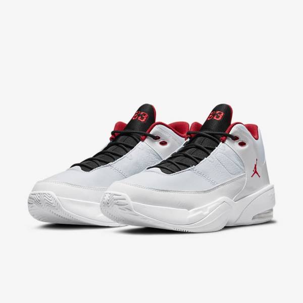Nike Max Aura 3 Koripallokengät Miesten Air Jordan Valkoinen Platina Mustat Punainen | NK109HRE