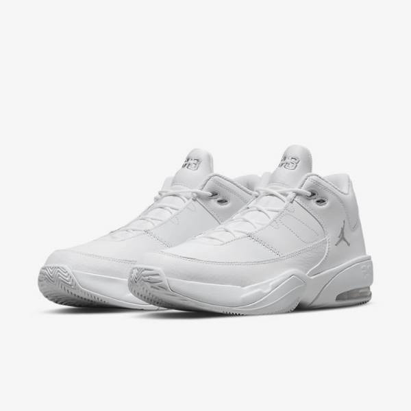 Nike Max Aura 3 Koripallokengät Miesten Air Jordan Valkoinen Metal Hopea | NK620FWJ