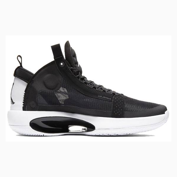 Nike Metallic Silver Koripallokengät Miesten Air Jordan 34 Mustat Valkoinen | JD-518UG