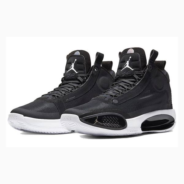Nike Metallic Silver Koripallokengät Miesten Air Jordan 34 Mustat Valkoinen | JD-518UG