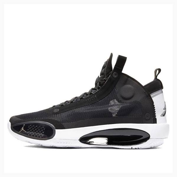 Nike Metallic Silver Koripallokengät Miesten Air Jordan 34 Mustat Valkoinen | JD-518UG