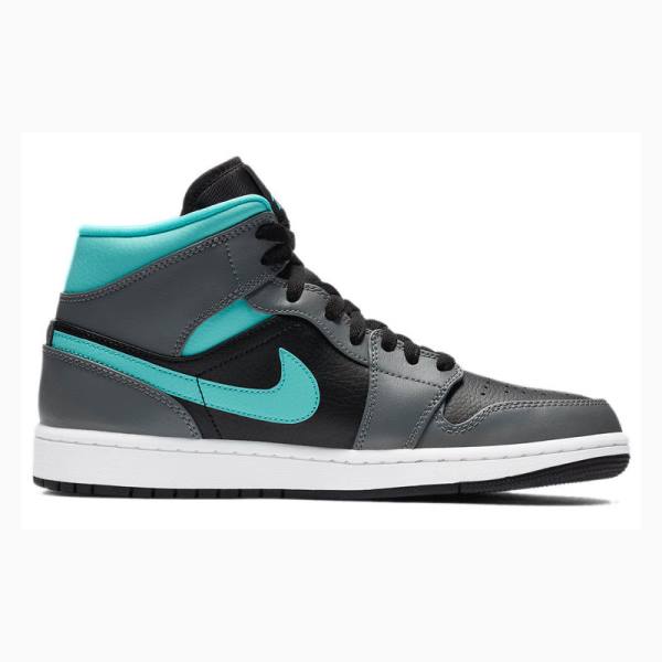 Nike Mid Aqua Koripallokengät Miesten Air Jordan 1 Harmaat Vihreä | JD-479YL