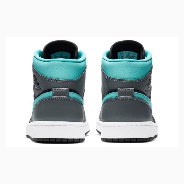 Nike Mid Aqua Koripallokengät Miesten Air Jordan 1 Harmaat Vihreä | JD-479YL