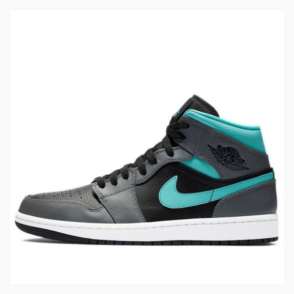 Nike Mid Aqua Koripallokengät Miesten Air Jordan 1 Harmaat Vihreä | JD-479YL