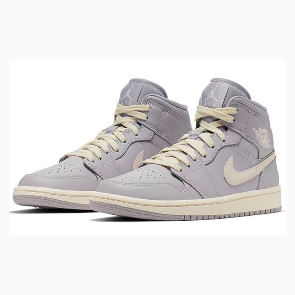Nike Mid Atmosphere Pale Ivory Koripallokengät Naisten Air Jordan 1 Harmaat | JD-519NQ