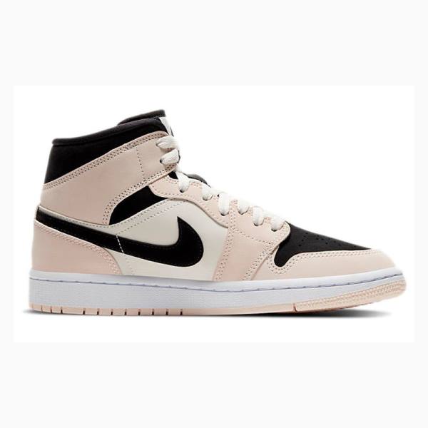 Nike Mid Barely Koripallokengät Naisten Air Jordan 1 Pinkki Mustat | JD-679SI