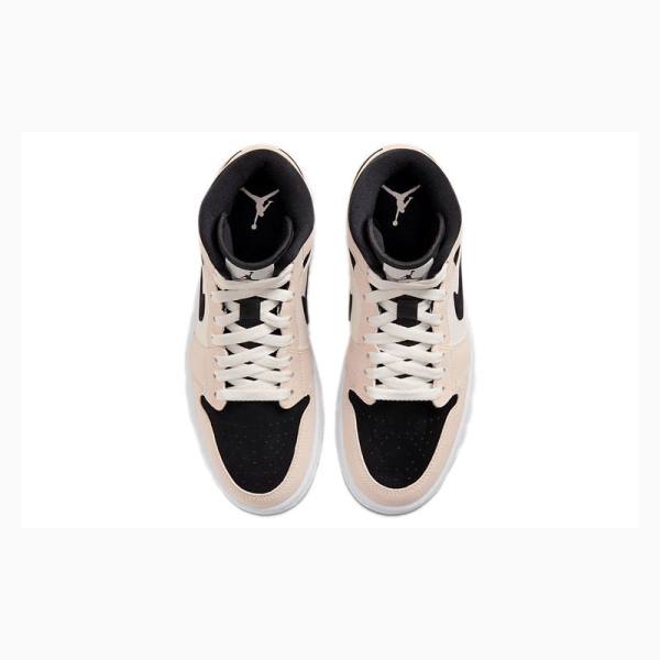 Nike Mid Barely Koripallokengät Naisten Air Jordan 1 Pinkki Mustat | JD-679SI