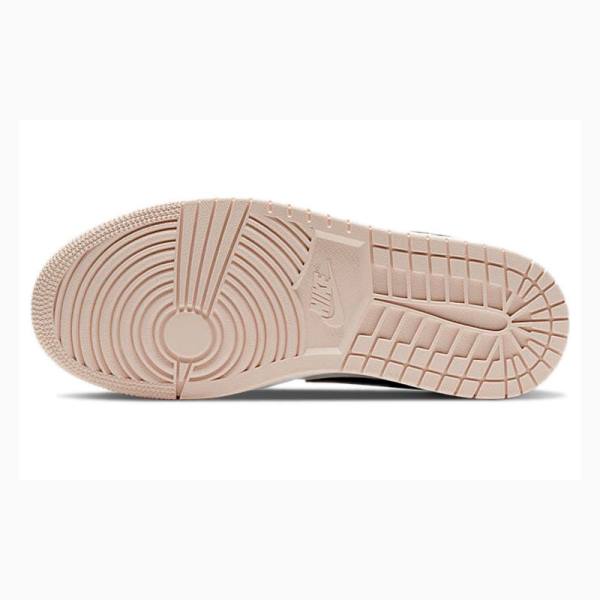 Nike Mid Barely Koripallokengät Naisten Air Jordan 1 Pinkki Mustat | JD-679SI