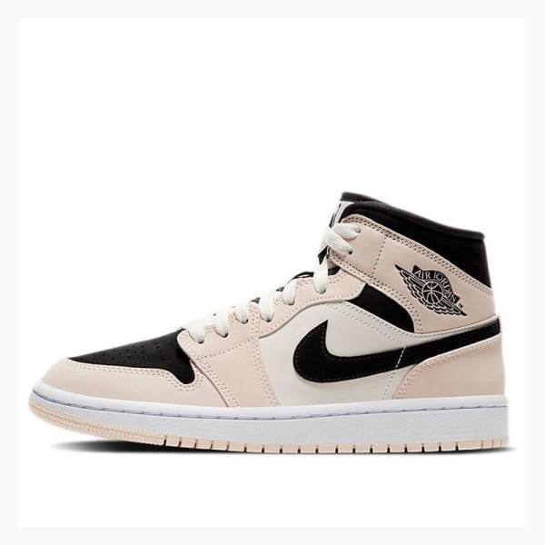 Nike Mid Barely Koripallokengät Naisten Air Jordan 1 Pinkki Mustat | JD-679SI