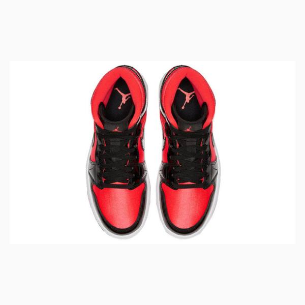 Nike Mid Bright Crimson Koripallokengät Naisten Air Jordan 1 Punainen Mustat | JD-915QA